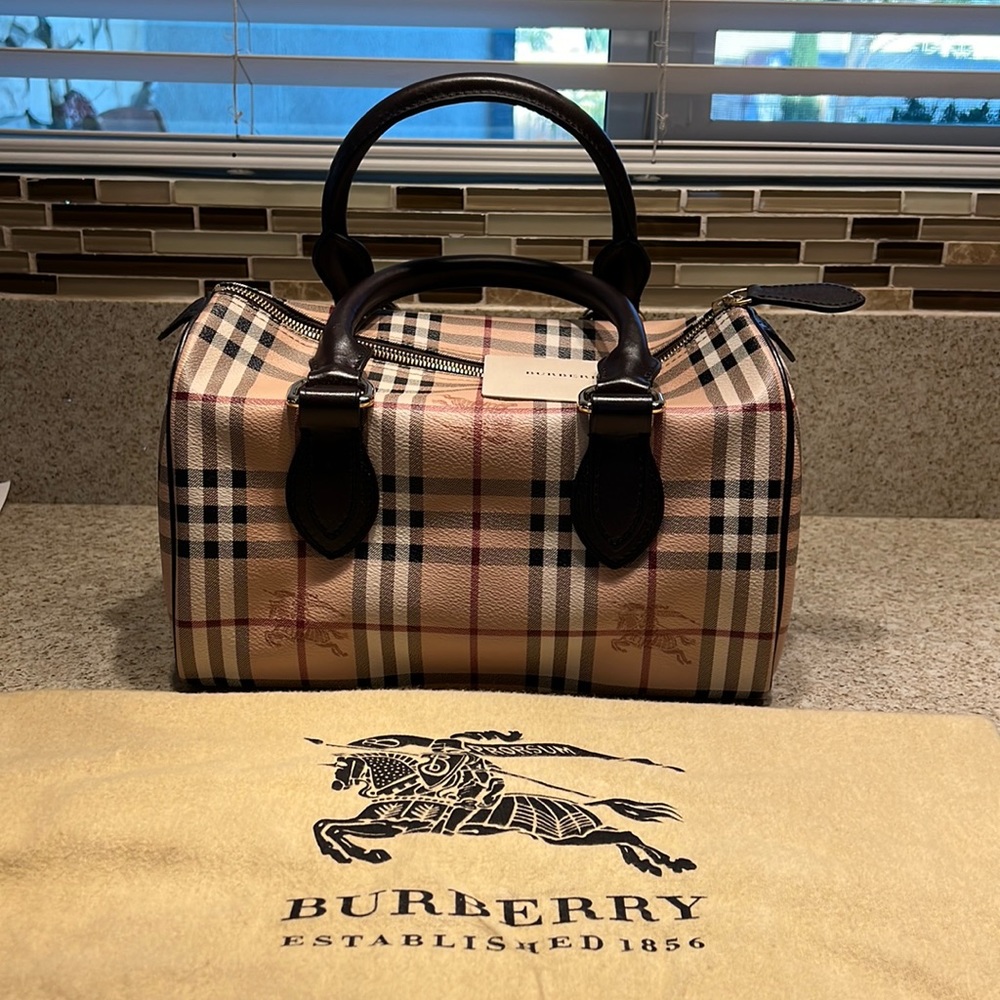 Small Burberry Haymarket Bowling bag